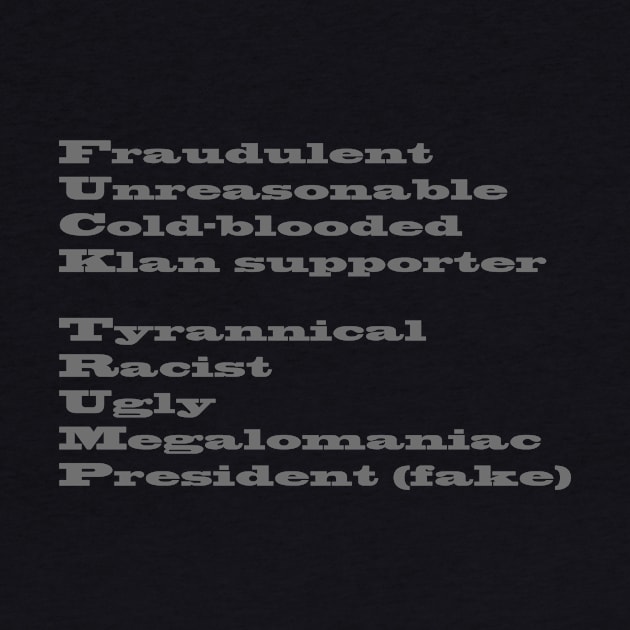 Fraudulent President T shirt by fastpat